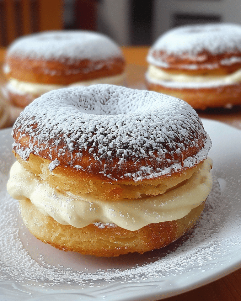 Berliner mit Vanillecreme