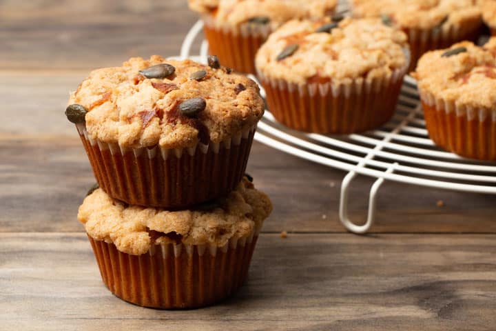 Donauwellen Muffins gefüllt mit Kinder Schokobons