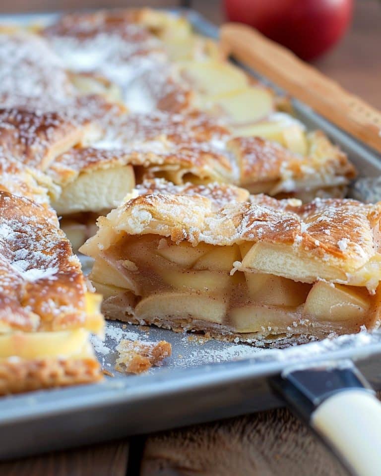 Leckere Apfelpudding Schnitten die immer gelingen