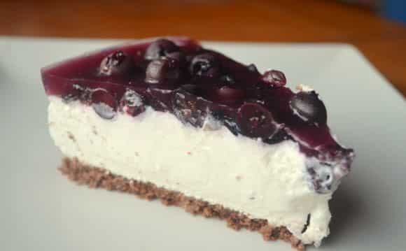 Käsekuchen mit Heidelbeeren