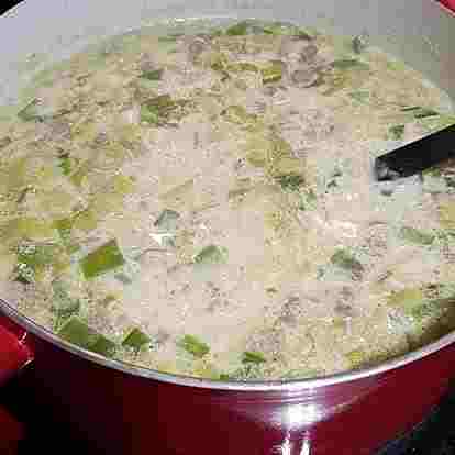 Lauch Hackfleisch Suppe