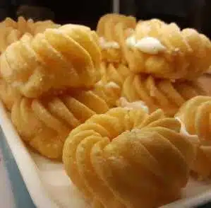 Spritzkuchen mit Vanillecreme