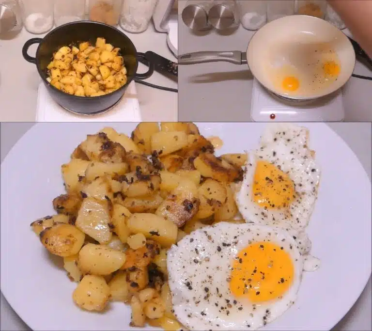 Knusprige Bratkartoffeln mit Spiegelei