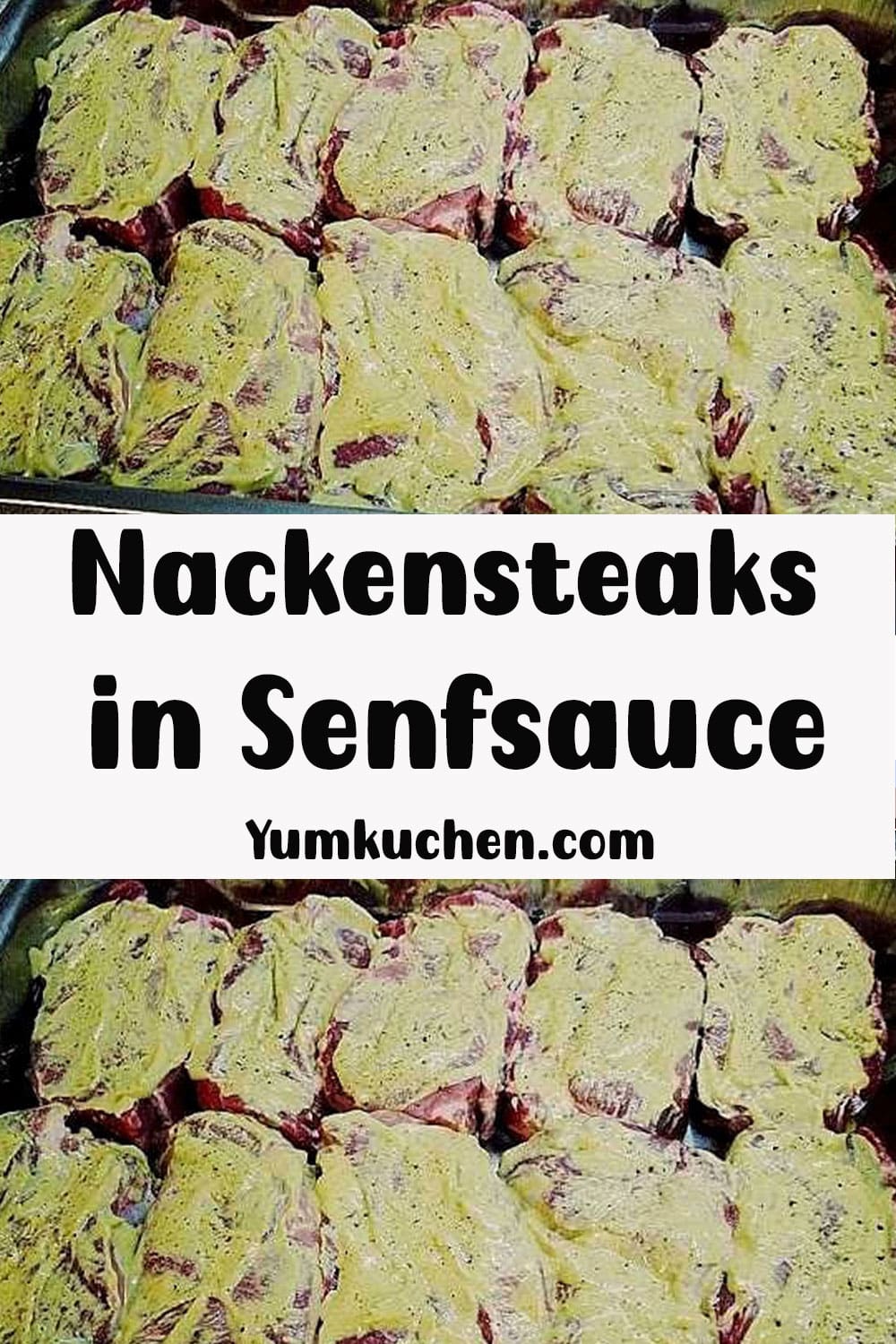 Nackensteaks in Senfsauce