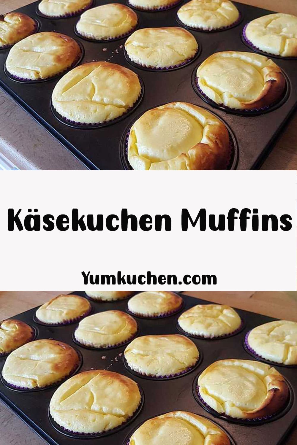 Käsekuchen Muffins gefüllt mit Vanillepudding