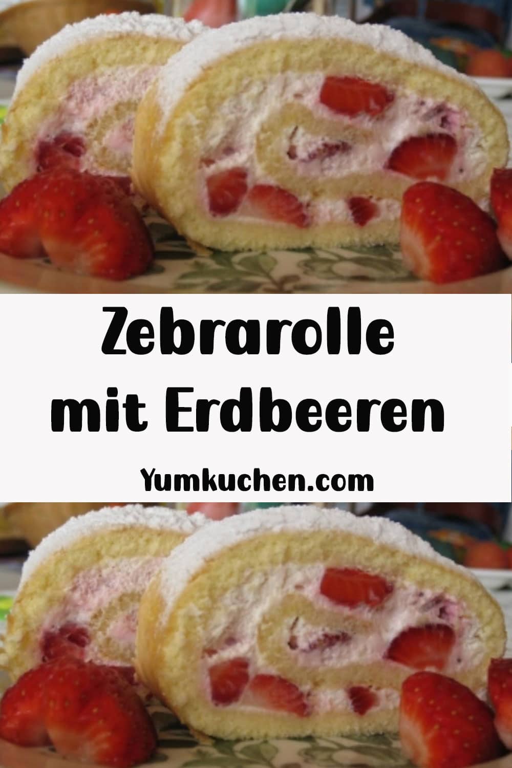 Zebrarolle mit Erdbeeren