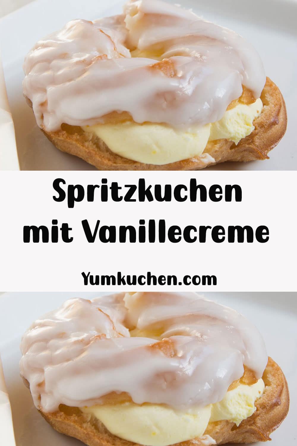 Spritzkuchen mit Vanillecreme