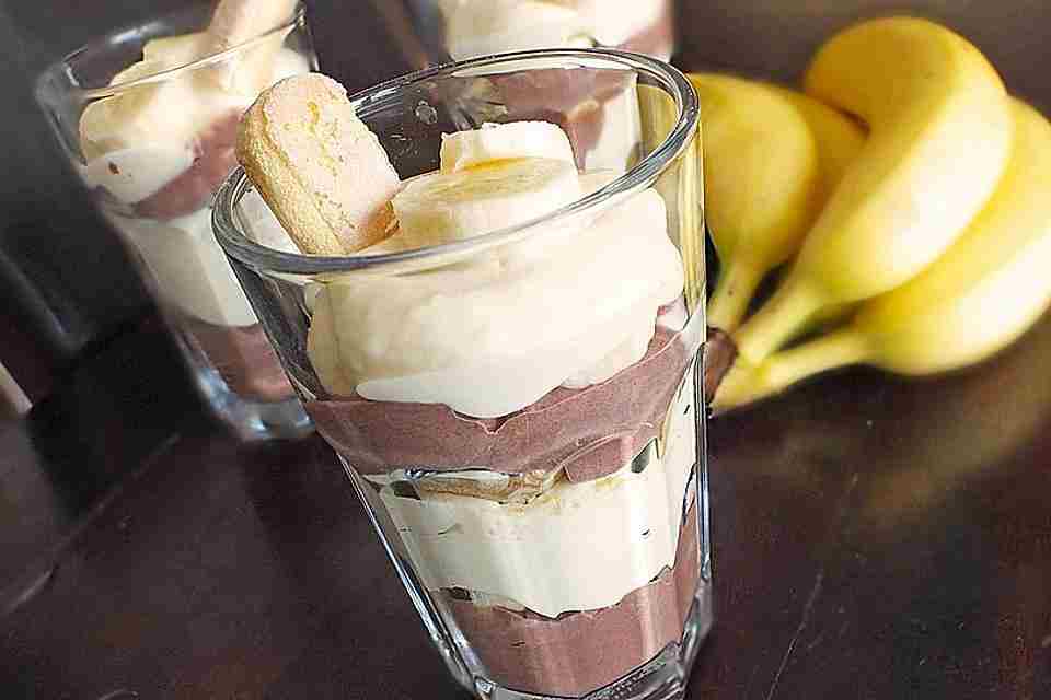 BANANEN – VANILLE – SCHOKOCREME – DESSERT