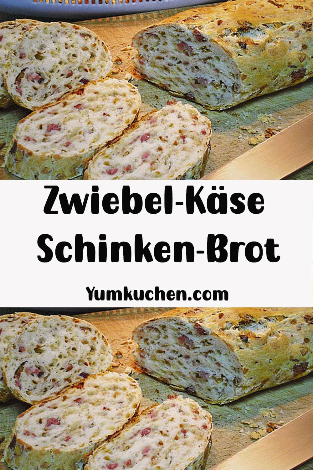 Zwiebel-Käse-Schinken-Brot