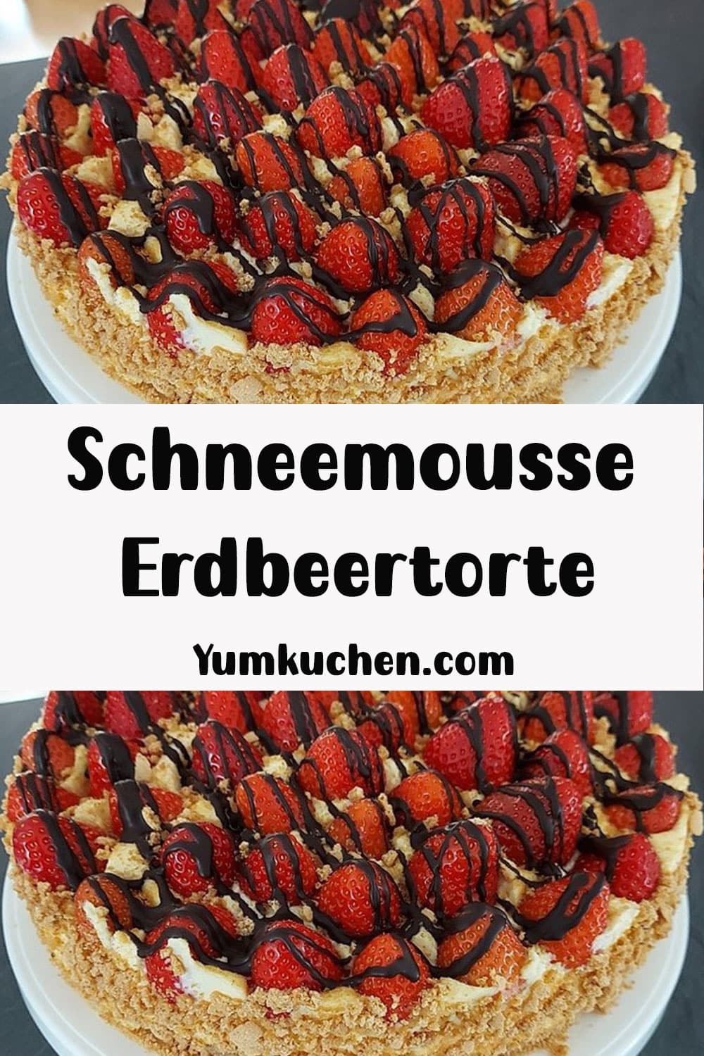 Schneemousse-Erdbeertorte