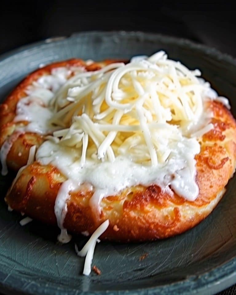 Mit Käse gefüllte Langos Rezept, kein Hefeteig, in nur 10 Minuten fertig