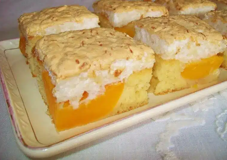 Aprikosenkuchen mit Kokosbaiser