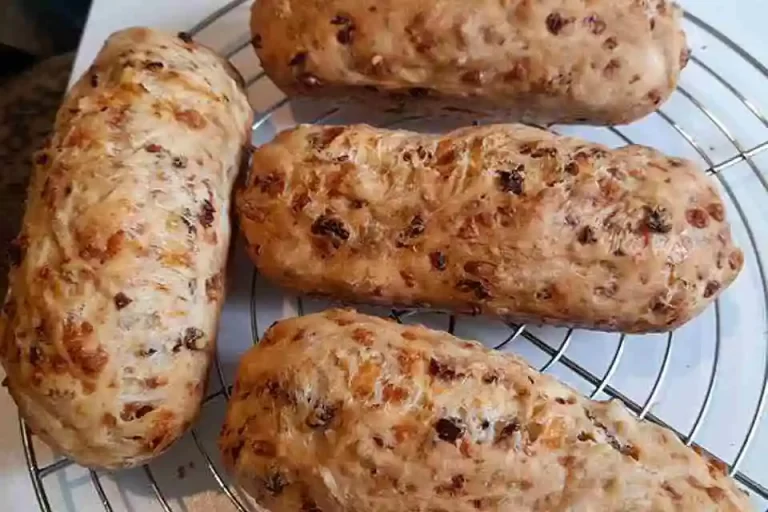 Zwiebel Käsebrot mit Schinken