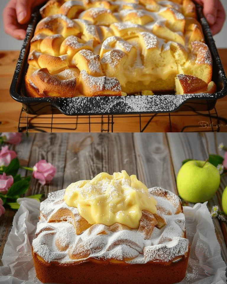 Du wirst nie einen anderen backen! – Apfelkuchen mit Vanillepudding