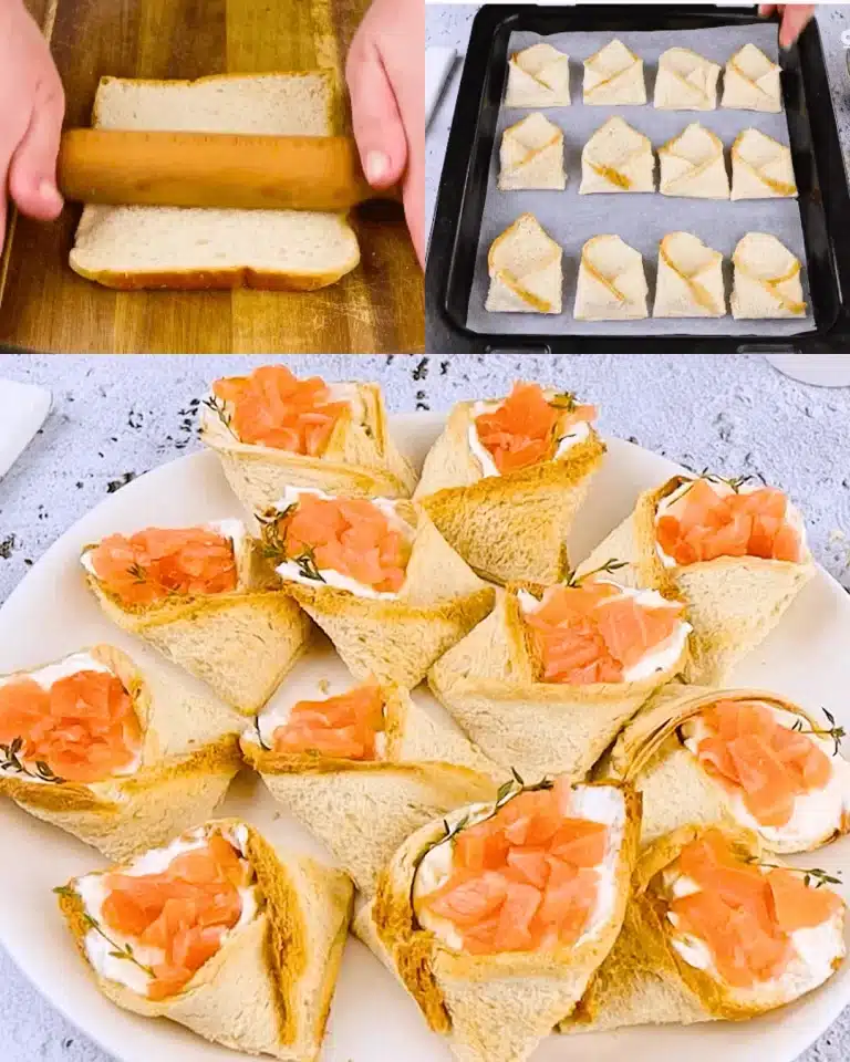 Brottaschen mit Käse und Lachs: köstlich für eine einfache und originelle Vorspeise!