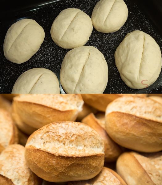 BRÖTCHEN, WIE VOM BÄCKER IN WENIGEN MINUTEN ZUBEREITET !