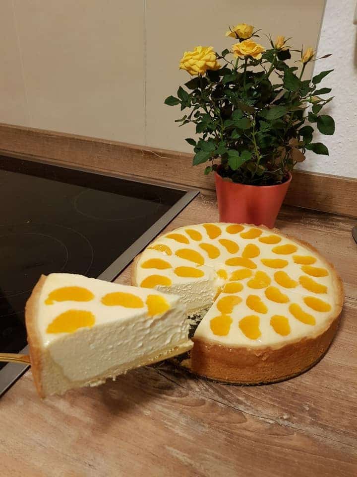 Kässekuchen mit Mandarinen