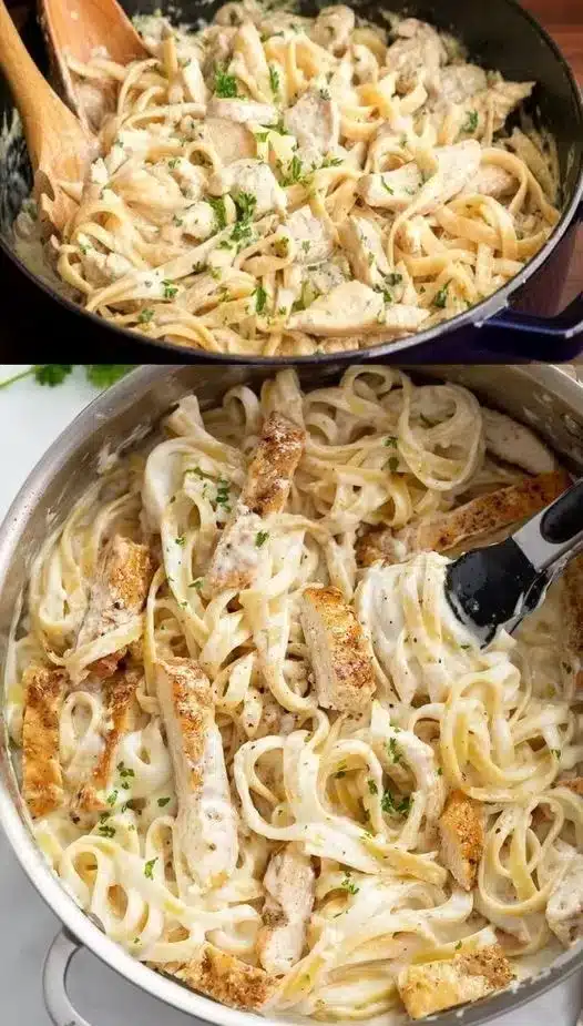 Ich kann das nicht aufhören zu essen! Pasta Alfredo