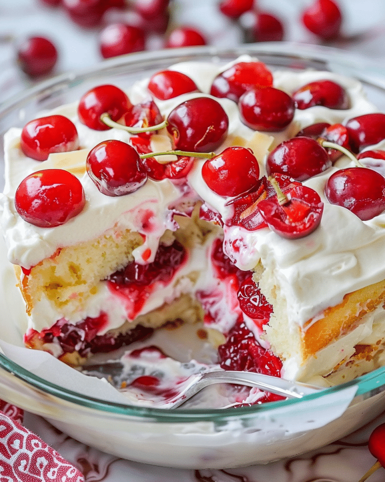 Blitz Kirschkuchen mit Vanillepudding