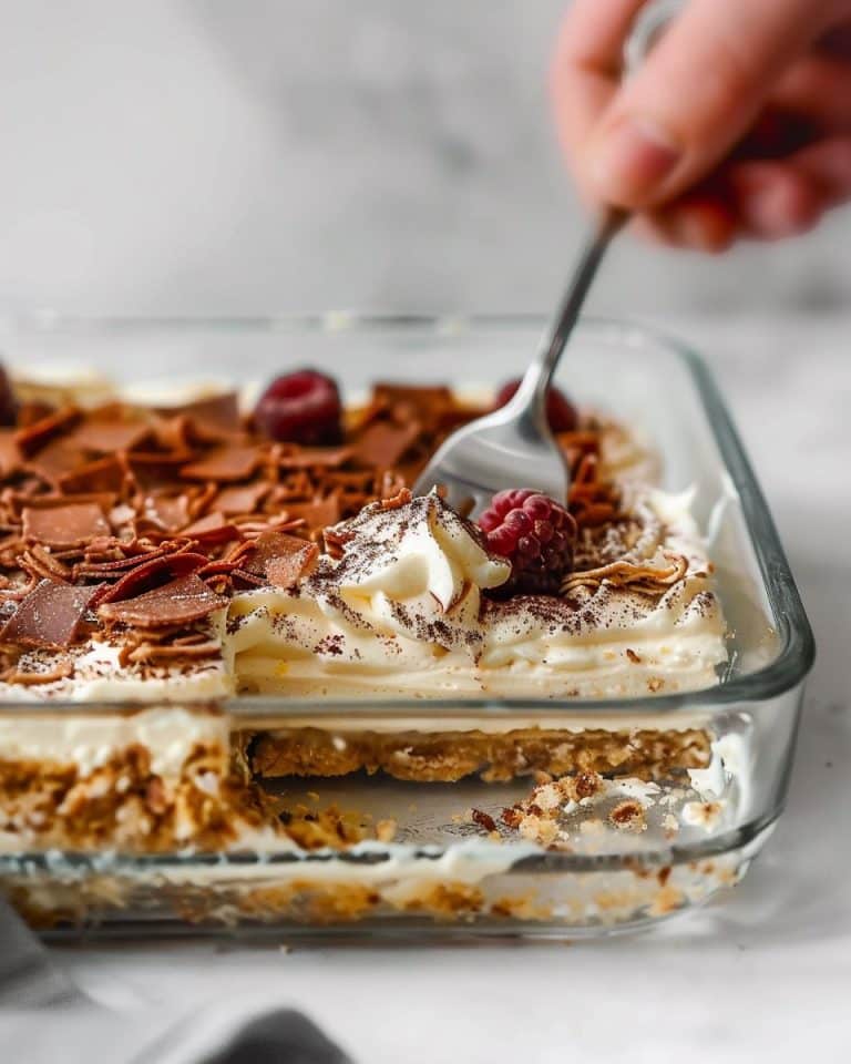 Schichtdessert mit Butterkeksen und Quark, einfach super lecker !