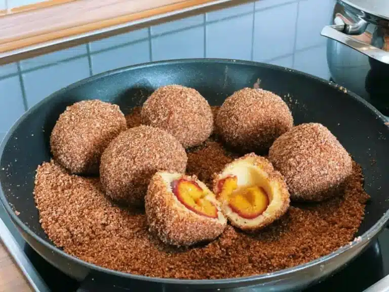 heute gabs bei uns Zwetschgenknödel nach Omas Art