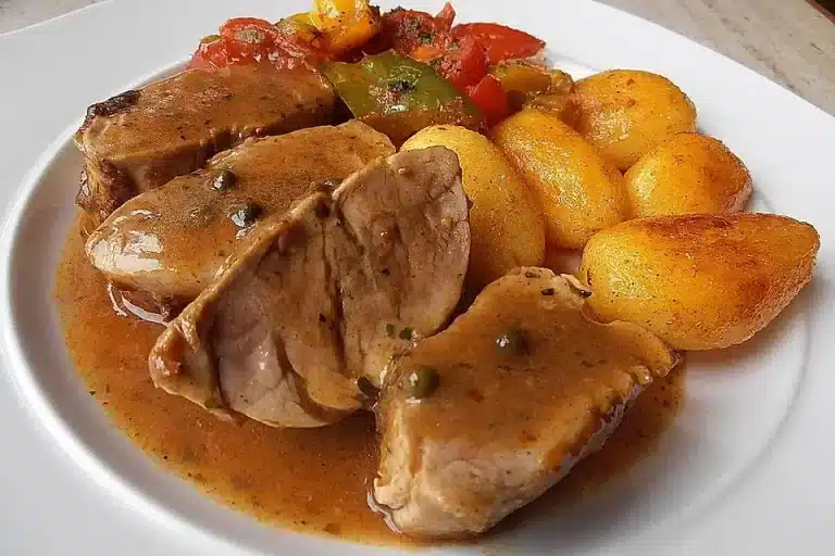 Schweinemedaillons in Pfefferrahmsauce