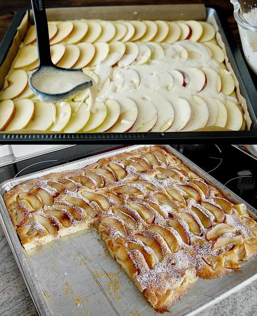 Omas Apfelkuchen in 5-6 Minuten, soo lecker