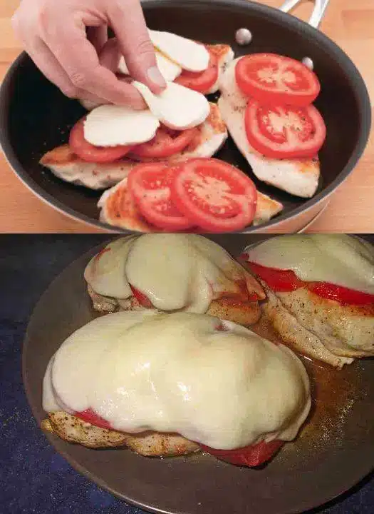 Hähnchenbrustfilet Mit Tomate Und Mozzarella In Kräuter