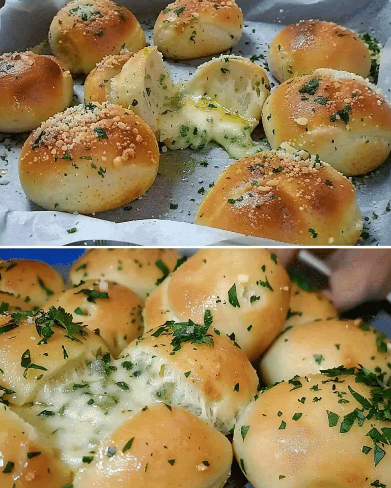 Megalecker Knoblauch-Brötchen Gefüllt Mit Mozzarella-Käse