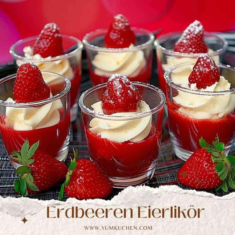 Erdbeeren Mit Vanille-Eierlikör-Creme Rezept - Yum Kuchen