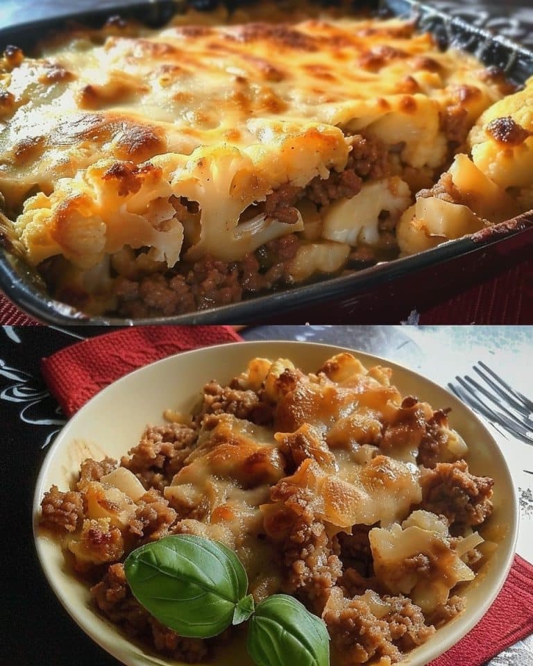 Blumenkohl mit Hackfleisch, mit Suchtfaktor