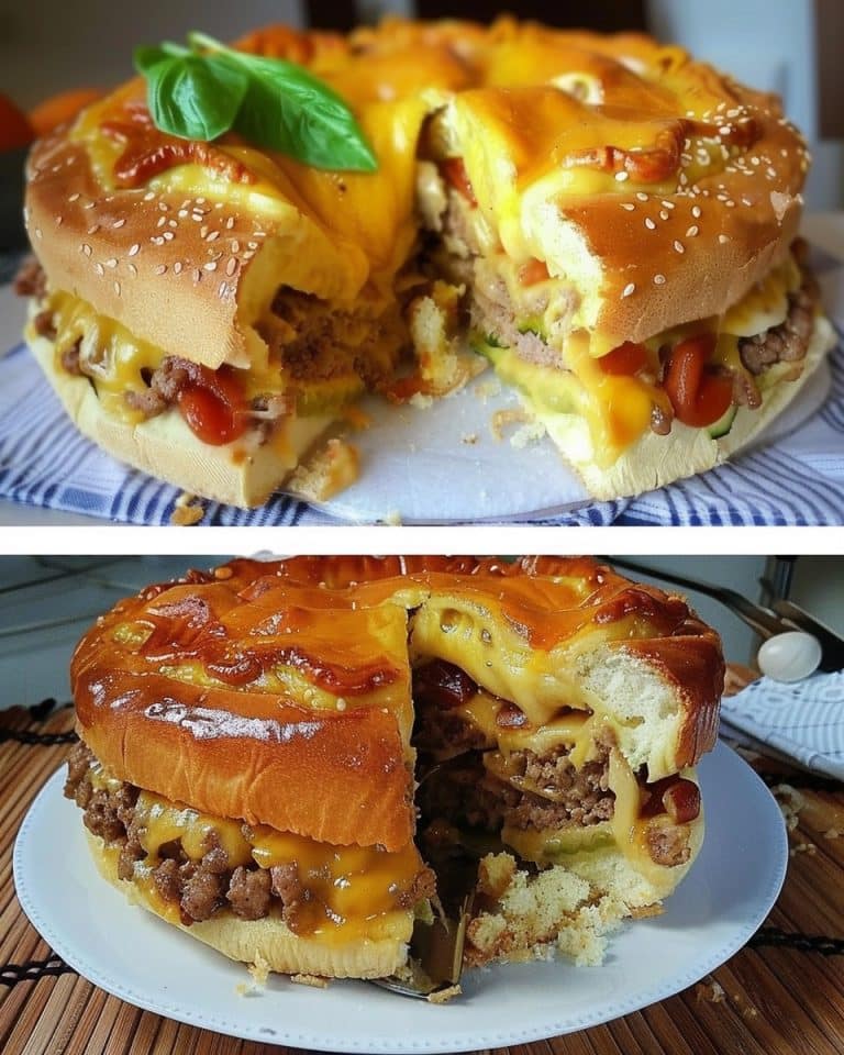 XXL Cheesburger Kuchen , sowas von lecker