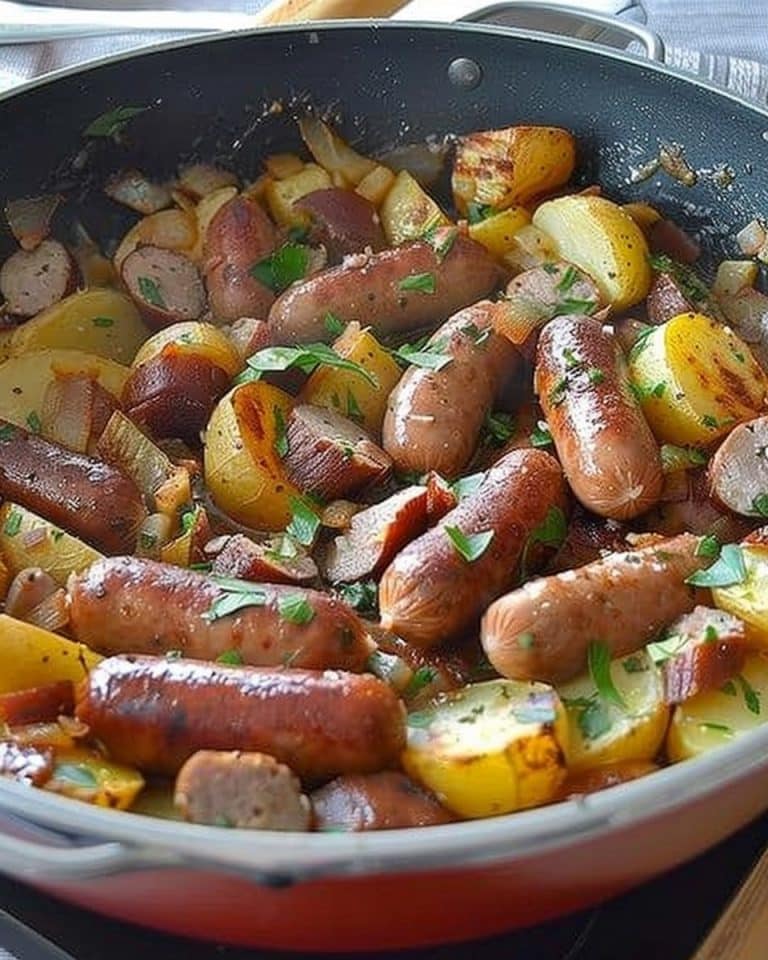 KARTOFFEL BRATWURST PFANNE IN 15 MINUTEN FERTIG !