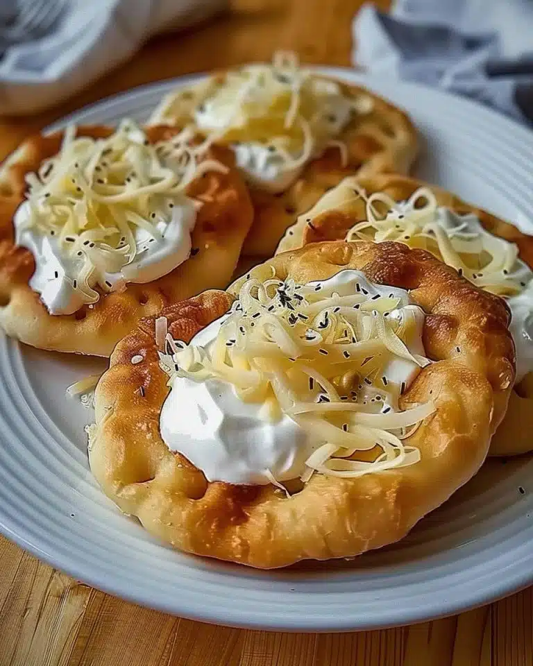 Ungarische Langos mit Knoblauch