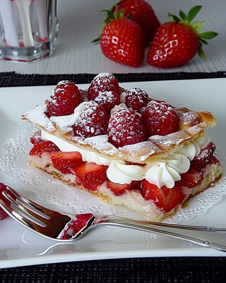 Erdbeerkissen aus Blätterteig, schnell gebacken