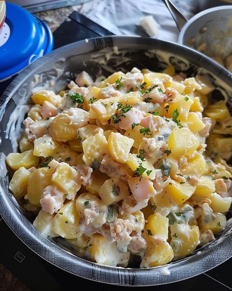 Kalorienarmer Kartoffelsalat mit Joghurt & Gurke