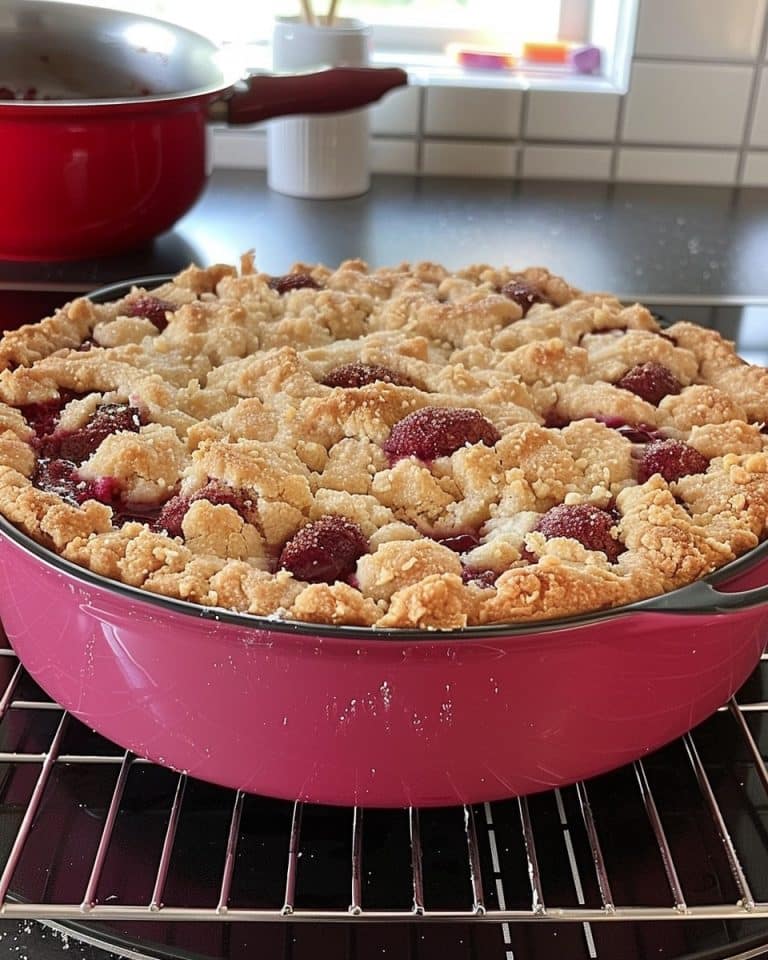 Kirsch Vanillepudding Streuselkuchen