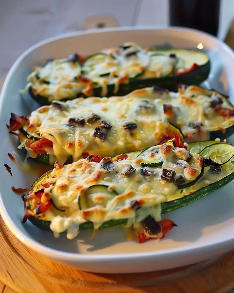 ZUCCHINI MIT KÄSE UND CHAMPIGNON FÜLLUNG