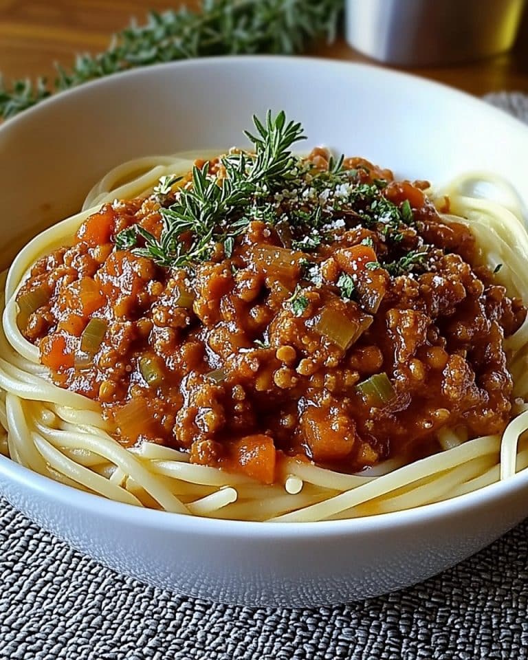 Bolognese von roten Linsen