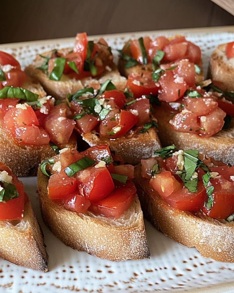 Bruschetta mit Tomaten und Knoblauch