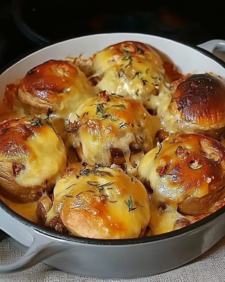 Champignons gefüllt mit Gouda