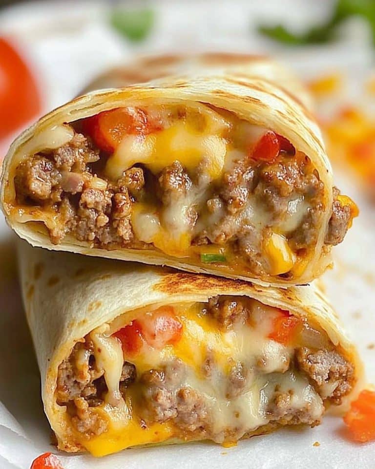 Cheeseburger-Wrap, schnelles und einfaches Rezept