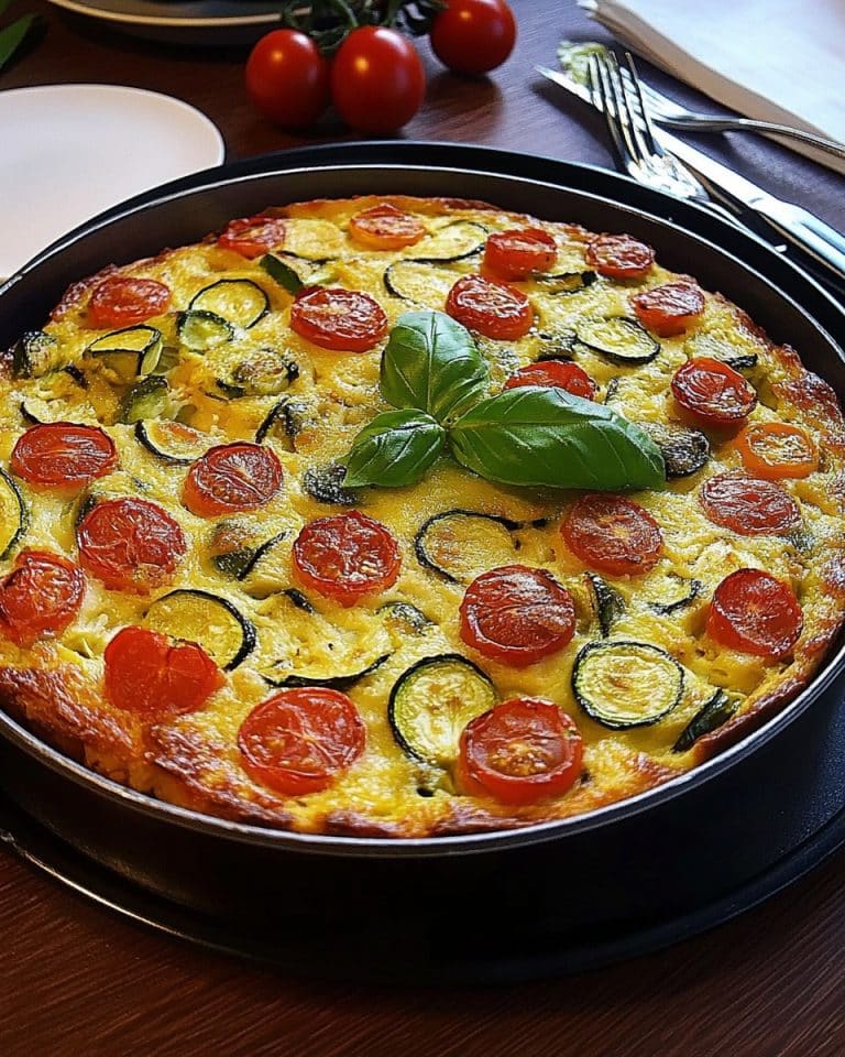 Gemüsekuchen mit Kirschtomaten und Zucchini