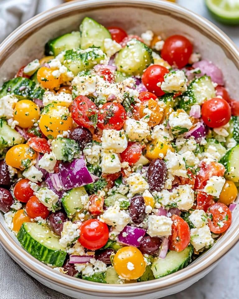 Griechischer Kichererbsensalat mit Tzatziki-Dressing