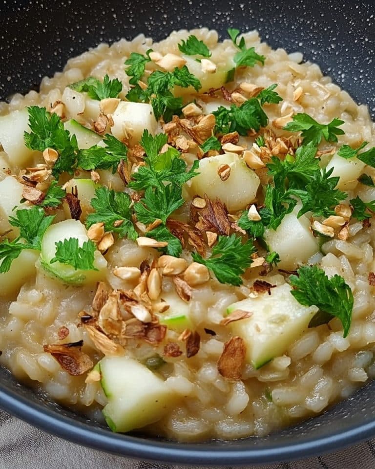 Kohlrabi-Risotto mit Pinienkernen