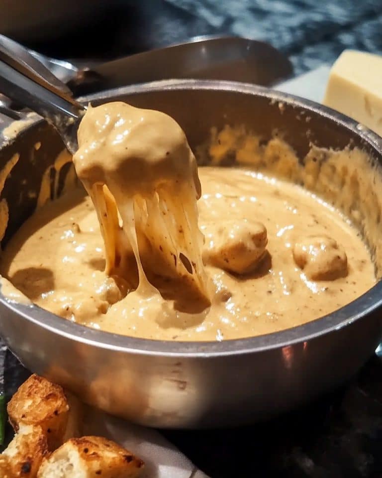 Käsefondue Röstzwiebel-Gouda