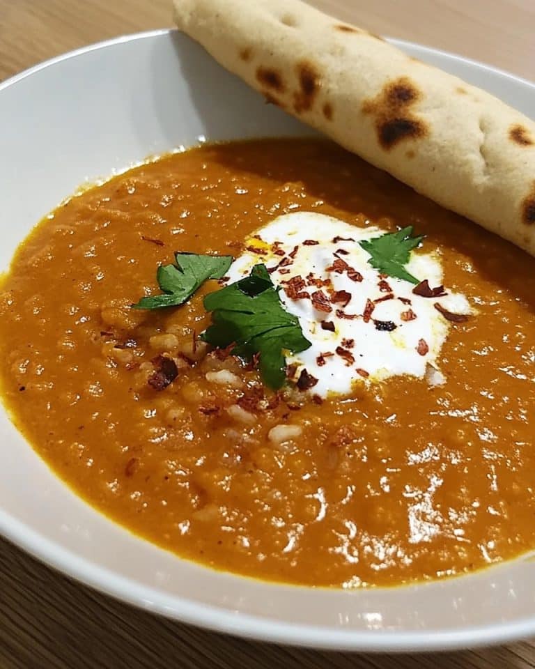 Rote Linsen-Kokossuppe