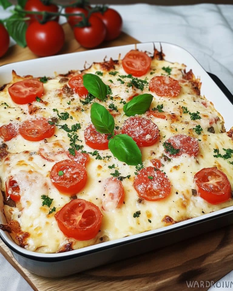 Fantastischer gerösteter blumenkohl mit tomaten und käse