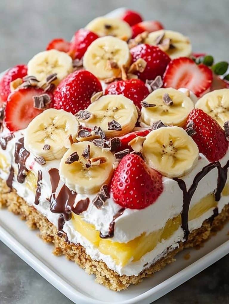 Bananensplit Torte ohne backen mit 500g Frischkäse