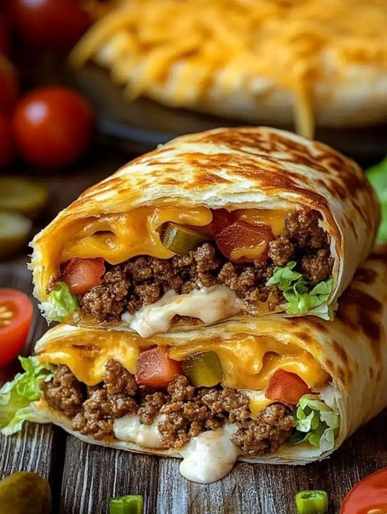 Big Mac Rolle gefüllt Hackfleisch & 120 g geriebener Käse